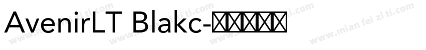 AvenirLT Blakc字体转换